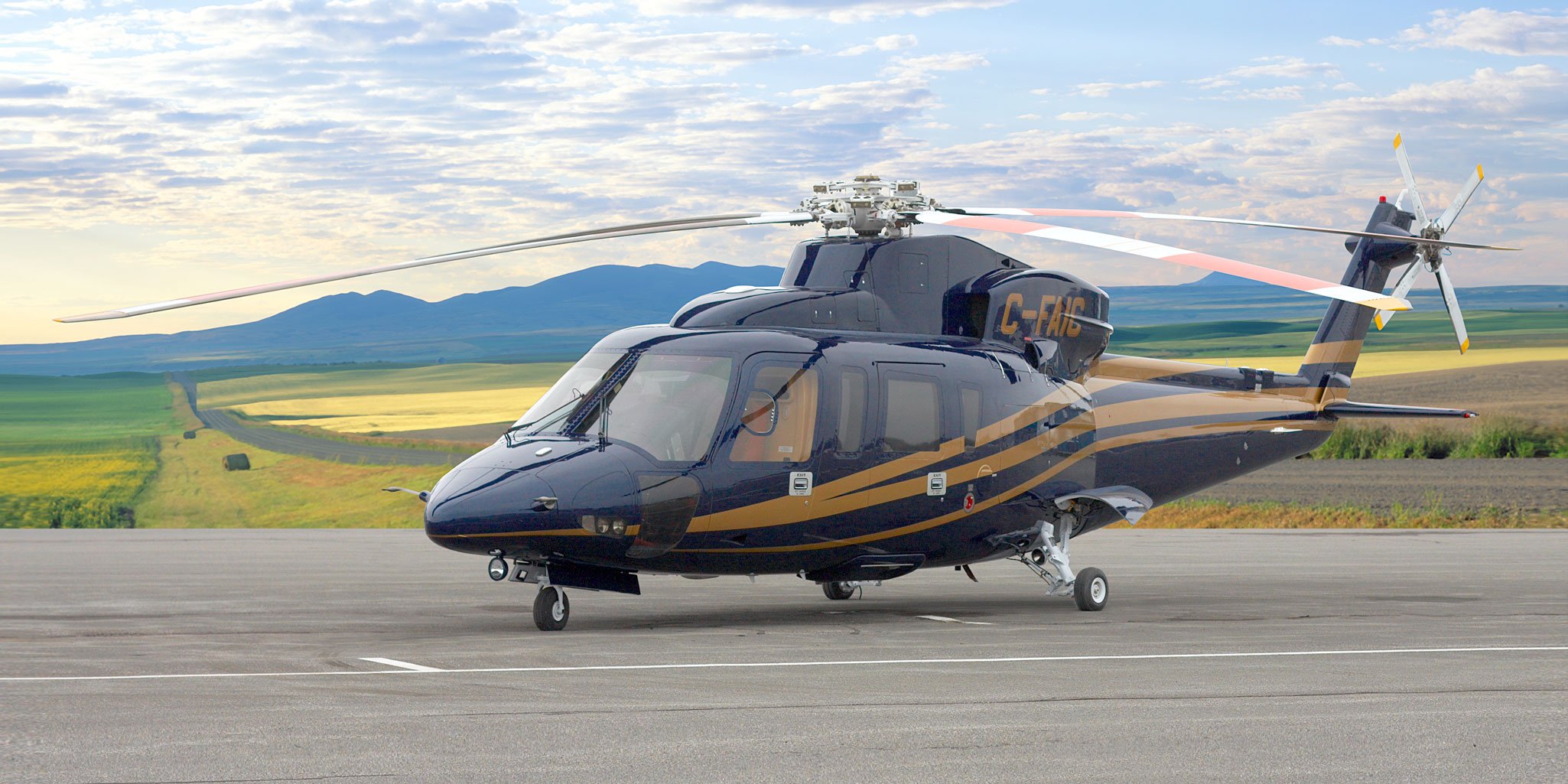 Sikorsky S-76D helicopter exterior — Lineaum helicopter charter fleet