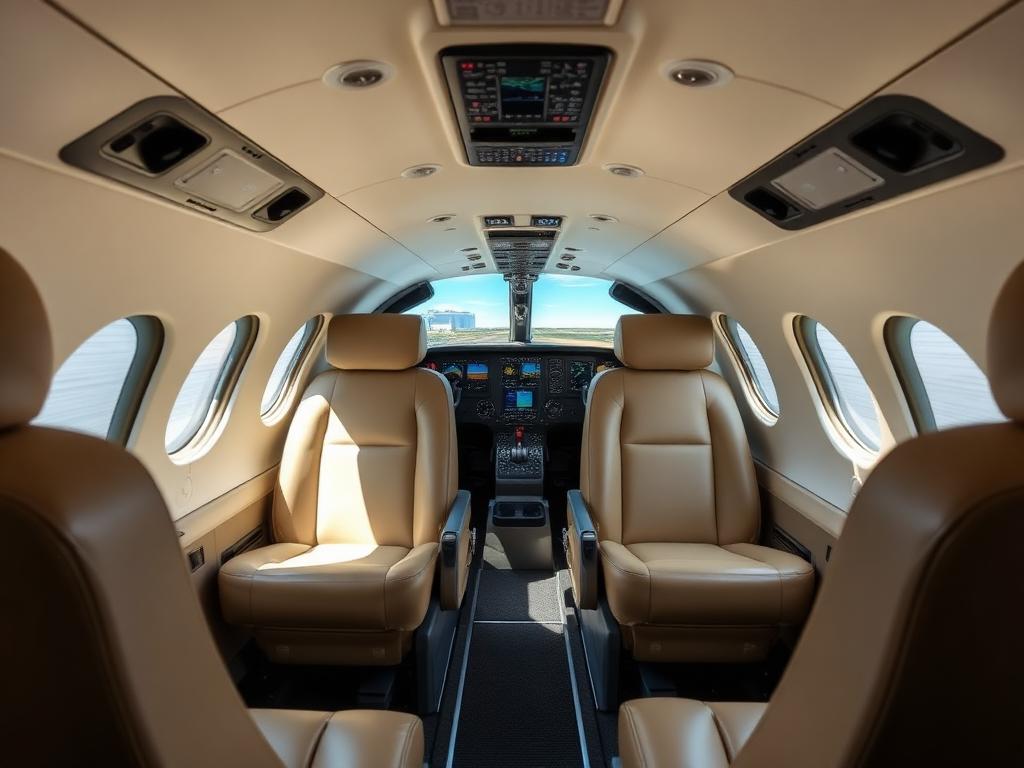 TBM 910 interior